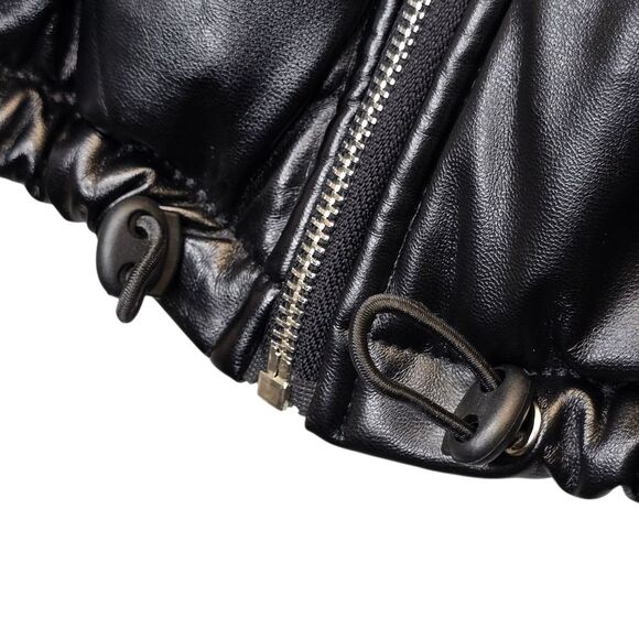 SHEIN Women's L Black Zip Puffer Crop Jacket - Picture 11 of 16